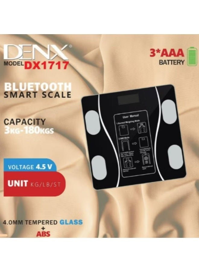 Denx Smart Weight Scale Body Fat Scale Bluetooth Smart Body Weight Scale Wireless Digital Bathroom Scale with Smartphone App (Black) - Image 4